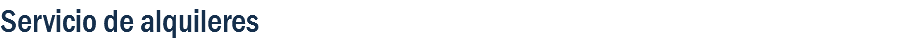 Servicio de alquileres